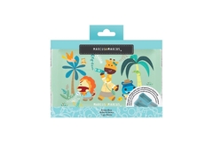 BOX DE REFEIÇÃO COM 2 DIVISÓRIAS REMOVÍVEIS EM SILICONE 700ML JUNGLE VERDE MARCUS & MARCUS na internet