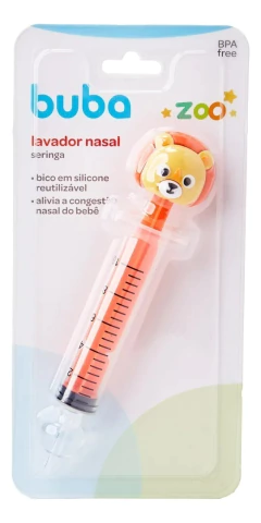 LAVADOR NASAL SERINGA BUBA ZOO LEÃO - BUBA - AD baby | Roupas e Acessórios nacionais e importados