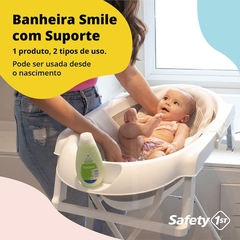 Imagem do BANHEIRA SMILE COM SUPORTE GREY SAFETY 1