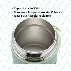POTE TERMICO COM TAMPA E TALHER GUMY 320 ML BUBA - loja online
