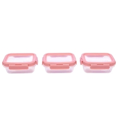 KIT 3 POTINHOS HERMETICOS ROSA BUBA - AD baby | Roupas e Acessórios nacionais e importados