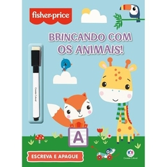 LIVRO ESCREVA E APAGUE BRINCANDO COM OS ANIMAIS FISHER PRICE