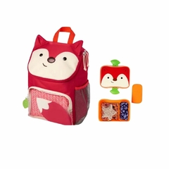 KIT ESCOLAR MOCHILA GRANDE + POTE LANCHE RAPOSA ZOO SKIP HOP - comprar online