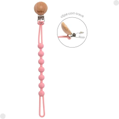 PRENDEDOR DE CHUPETA EM SILICONE ROSA BUBA na internet