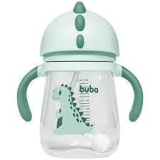 COPO COM DISPOSITIVO CANUDO DINO VERDE BUBA