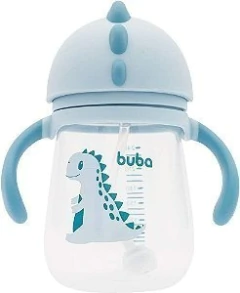 COPO COM DISPOSITIVO CANUDO DINO AZUL BUBA