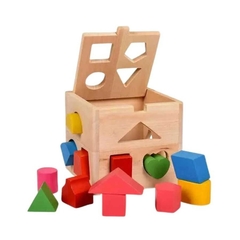 CUBO ENCAIXE DAS FORMAS MDF UN SORTIDO