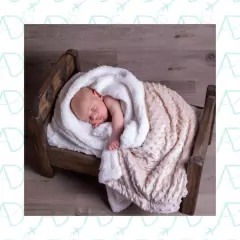 Cobertor Baby 0,90X1,10 cm Plush C/ Sherpam Dots Laço Bebê na internet