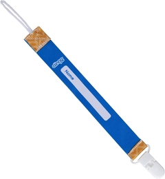 PRENDEDOR DE CHUPETA TIGRE LARANJA/AZUL CLINGO - loja online