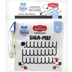LIVRO DE PANO CONTRASTE COM CHOCALHO SIGA-ME! TODO LIVRO