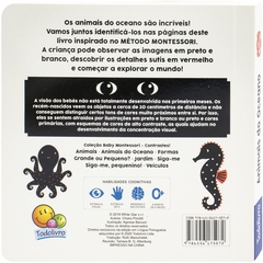 Imagem do LIVRO CAPA DURA MONTESSORI DE CONTRASTE ANIMAIS DO OCEANO TODO LIVRO