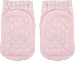 MEIA ANTIDERRAPANTE COM APLIQUE URSO ROSA - PP BUBA na internet
