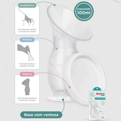 COLETOR DE LEITE MATERNO EM SILICONE BRANCO ADOLETA BEBE - loja online