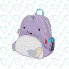 KIT ESCOLAR MOCHILA + POTE TERMICO BALEIA NARVAL ZOO SKIP HOP - AD baby | Roupas e Acessórios nacionais e importados