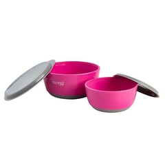 TIGELAS COM TAMPA COLORS ROSA KIT 2 UN CLINGO na internet