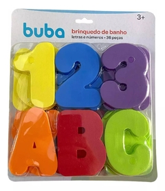 BRINQUEDO DE BANHO LETRAS E NUMEROS BUBA - comprar online