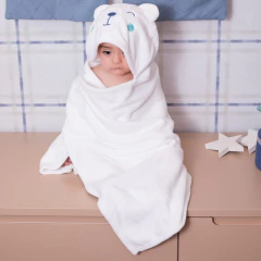 TOALHA BEBE 0,70X1,00 POWER SEC ANIMADA URSO ROSA LAÇO BEBE - comprar online