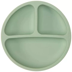 PRATO EM SILICONE COM VENTOSA VERDE BUBA