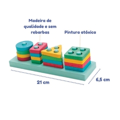 ENCAIXE DIVERTIDO FORMAS E CORES 17PC MDF TOY MIX - comprar online