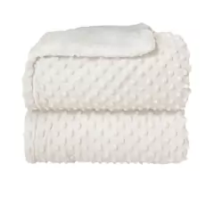 Cobertor Baby 0,90X1,10 cm Plush C/ Sherpam Dots Laço Bebê - AD baby | Roupas e Acessórios nacionais e importados