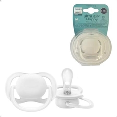 CHUPETA ULTRA AIR UNITARIA NEUTRA BRANCA LISA 6-18M AVENT - AD baby | Roupas e Acessórios nacionais e importados