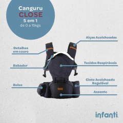 CANGURU CLOSE 5 EM 1 PRETO INFANTI - comprar online