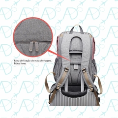 Mochila de Maternidade Alexa Strap de Couro Laço Bebê - AD baby | Roupas e Acessórios nacionais e importados