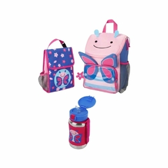 KIT ESCOLAR MOCHILA + LANCHEIRA + GARRAFA BORBOLETA SKIP HOP - comprar online