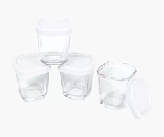POTE VIDRO P/ LEITE MATERNO BRANCO C/4 UN CLINGO - comprar online