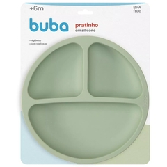Imagem do PRATO EM SILICONE COM VENTOSA VERDE BUBA