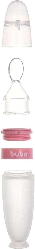 Imagem do COLHER DOSADORA EM SILICONE COM VENTOSA ROSA BUBA
