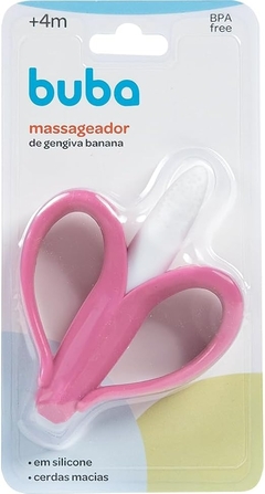 MASSAGEADOR DE GENGIVA BANANA ROSA BUBA - loja online