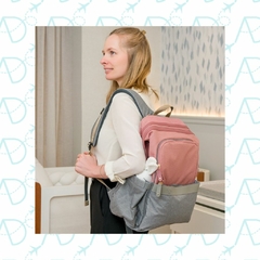 Mochila de Maternidade Alexa Strap de Couro Laço Bebê