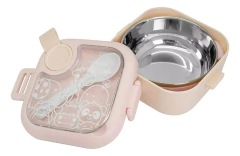 KIT COM TIGELA 2 ESTÁGIOS, COLHER E TESOURA ALIMENTAR ROSA MARCUS & MARCUS - comprar online