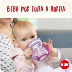 COPO MINI MAGIC CUP 360 COM ALÇA EVOLUTION ROSA 160ML NUK5C - AD baby | Roupas e Acessórios nacionais e importados