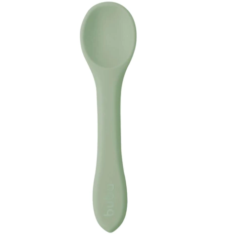 COLHER FLEXIVEL EM SILICONE VERDE BUBA