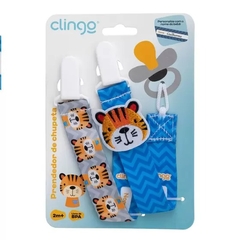 PRENDEDOR DE CHUPETA TIGRE 2 UNIDADES CLINGO