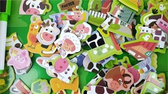 QUEBRA-CABECA MAGNETICO E LOUSA CAIXA MDF FAZENDA TOY MIX - comprar online