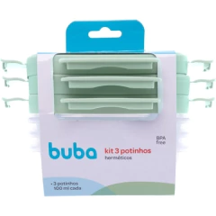 Imagem do KIT 3 POTINHOS HERMETICOS VERDE BUBA