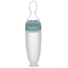 COLHER DOSADORA EM SILICONE COM VENTOSA VERDE BUBA