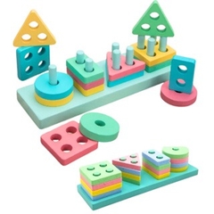ENCAIXE DIVERTIDO FORMAS E CORES 17PC MDF TOY MIX na internet