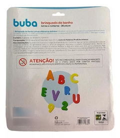BRINQUEDO DE BANHO LETRAS E NUMEROS BUBA na internet
