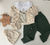Conjunto Sueter Verde Musgo e Bege