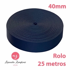 Rolo Alça Chique - 40mm - Azul Marinho