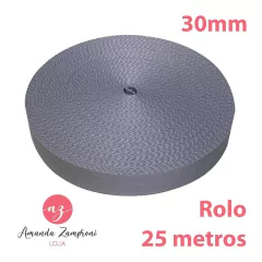 Rolo Alça Chique - 30mm - Cinza
