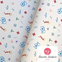 Sintético Doll Estampado - Medicina Branco - Kinhas Atelier