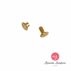 Rebite Cabeça Dupla N. 3 - Duplo - Dourado Latonado - 20 unidades - comprar online