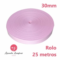 Rolo Alça Chique - 30mm - Rosa Bebê