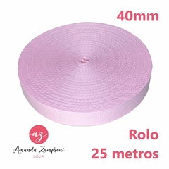 Rolo Alça Chique - 40mm - Rosa Bebê