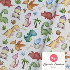 Sintético Doll Estampado - Dinossauro Baby